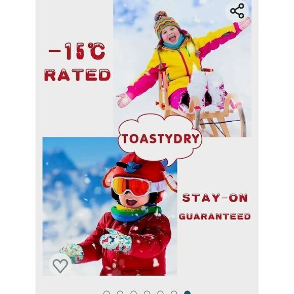 NIP 4 PIECE KIDS SKI MITTENS SET - Picture 4 of 4